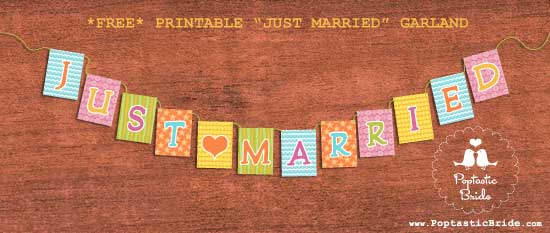 Printable Just Married Template