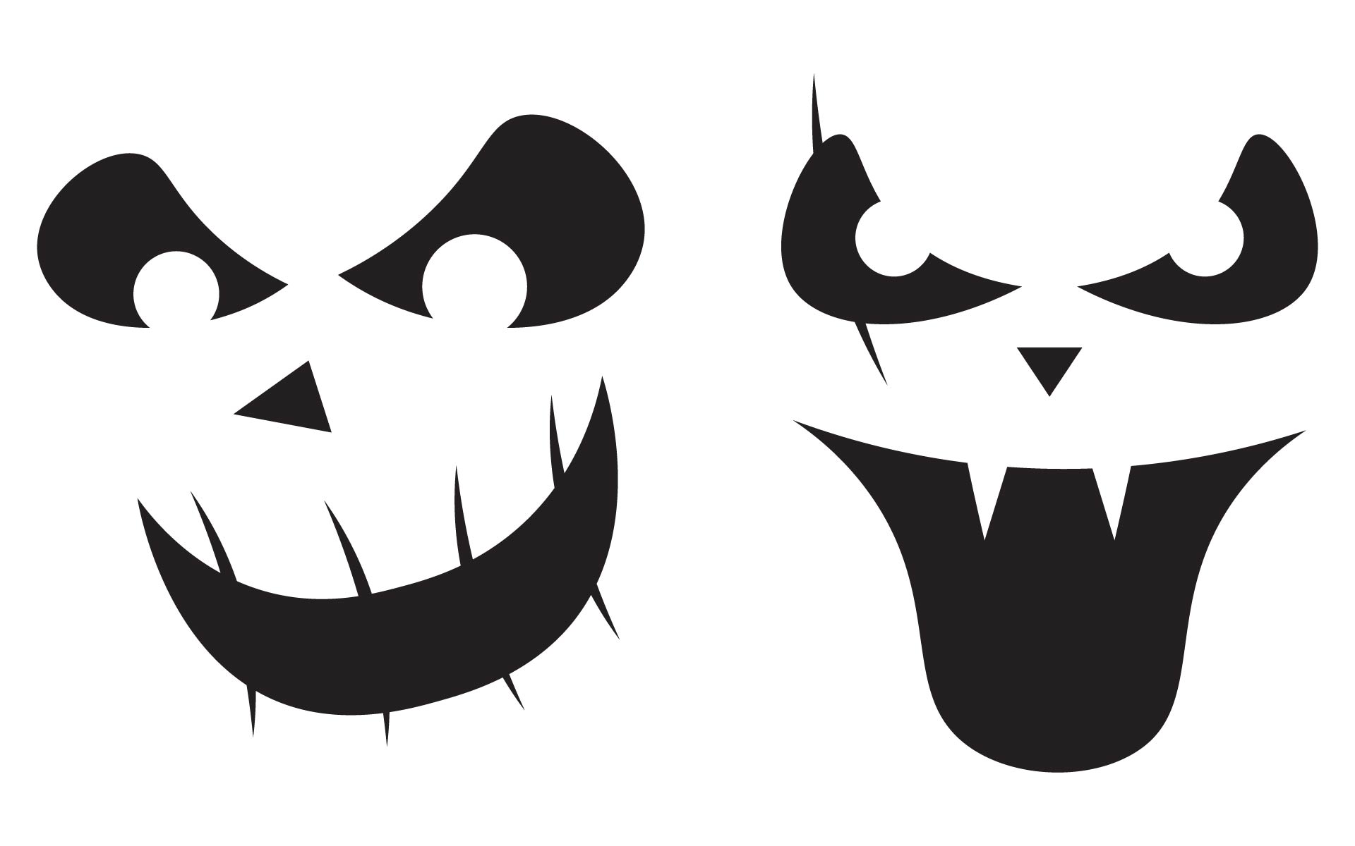 Scary Face Pumpkin Carving Patterns Printable