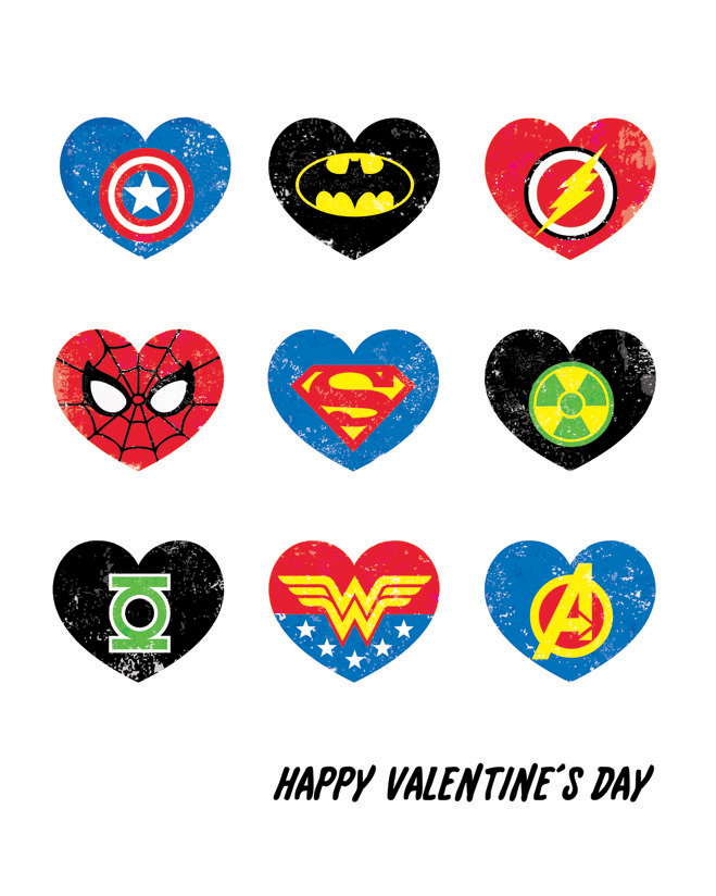 Superhero Printables Valentines Day