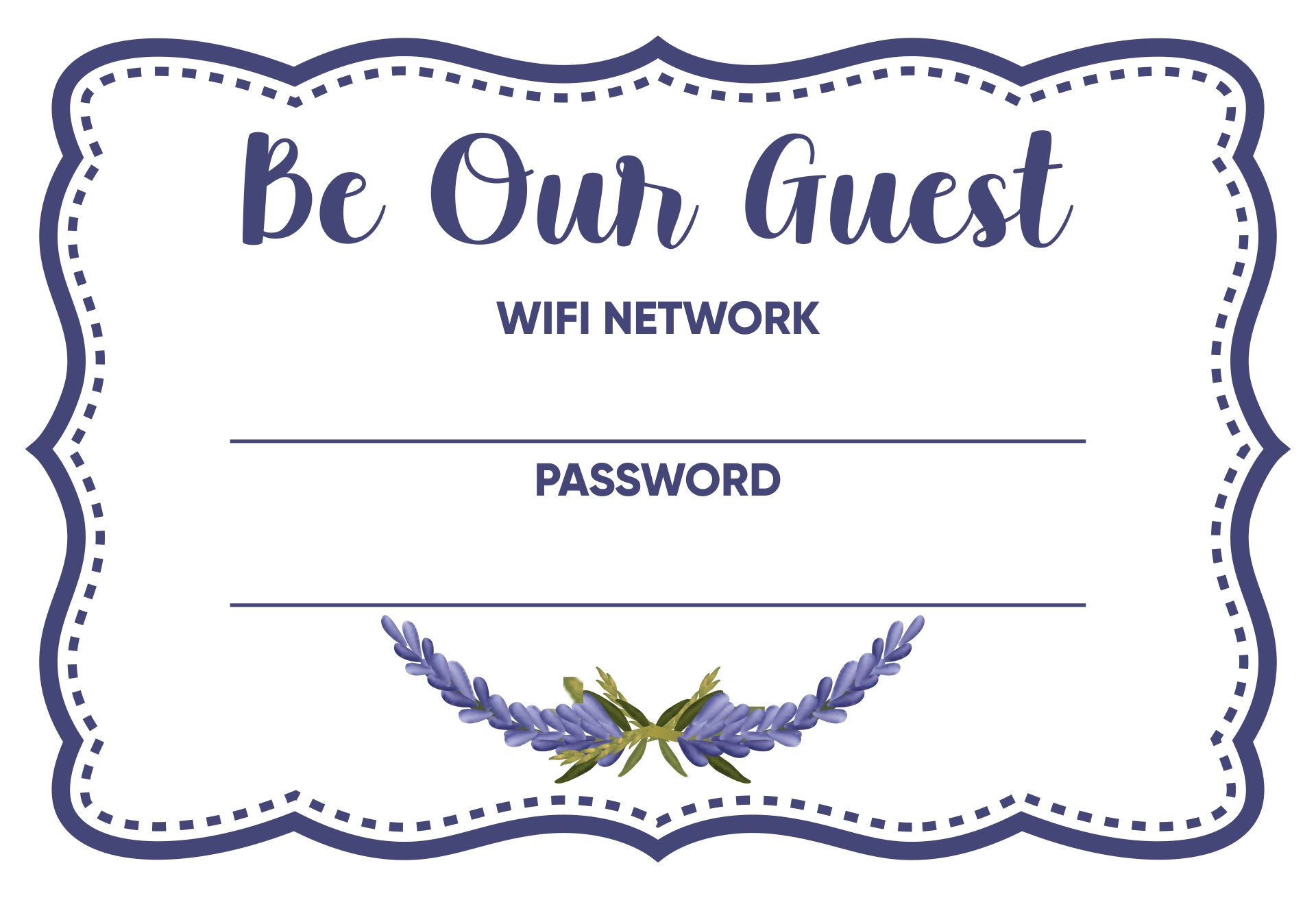 Guest Wifi Password 10 Free PDF Printables Printablee