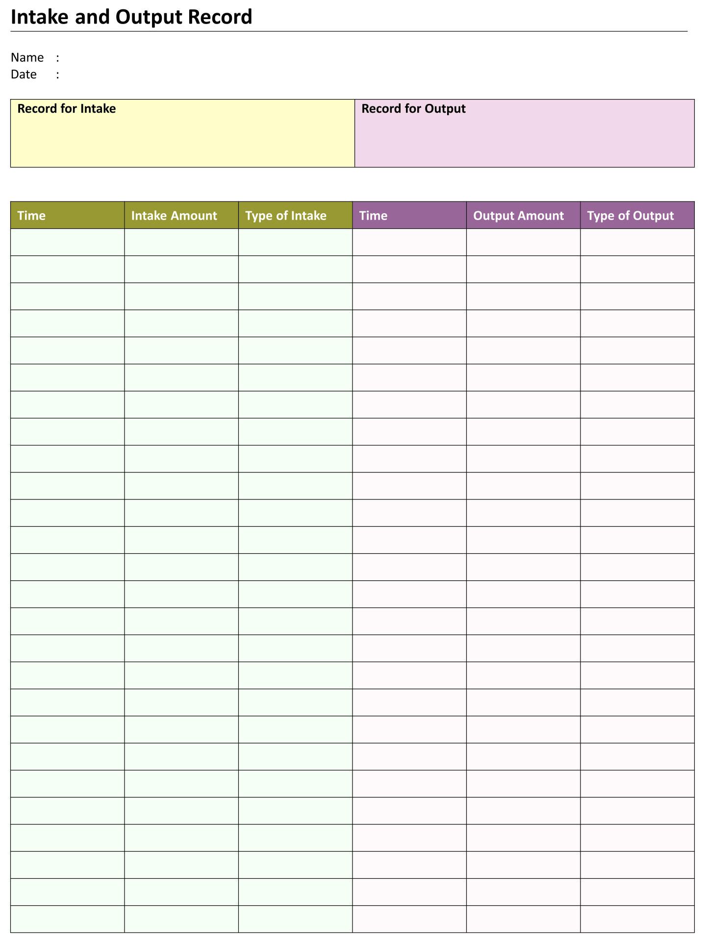 10 Best Printable Fluid Intake Charts PDF For Free At Printablee