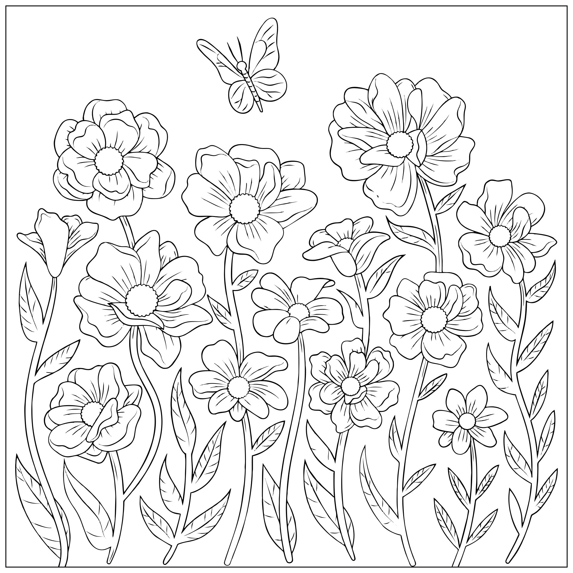 Spring Flower Coloring Pages