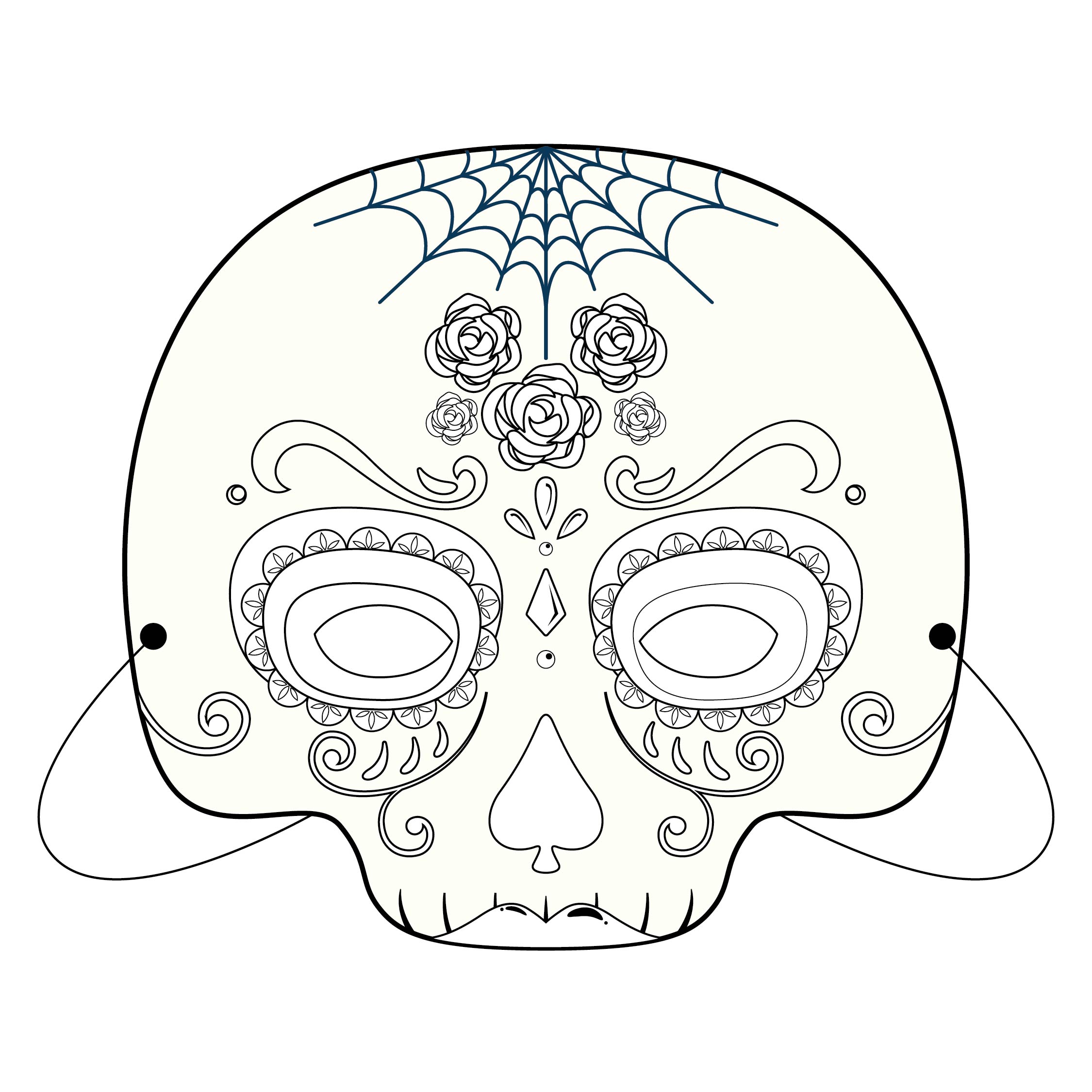 8 Best Face Coloring  Printable Halloween  Masks  