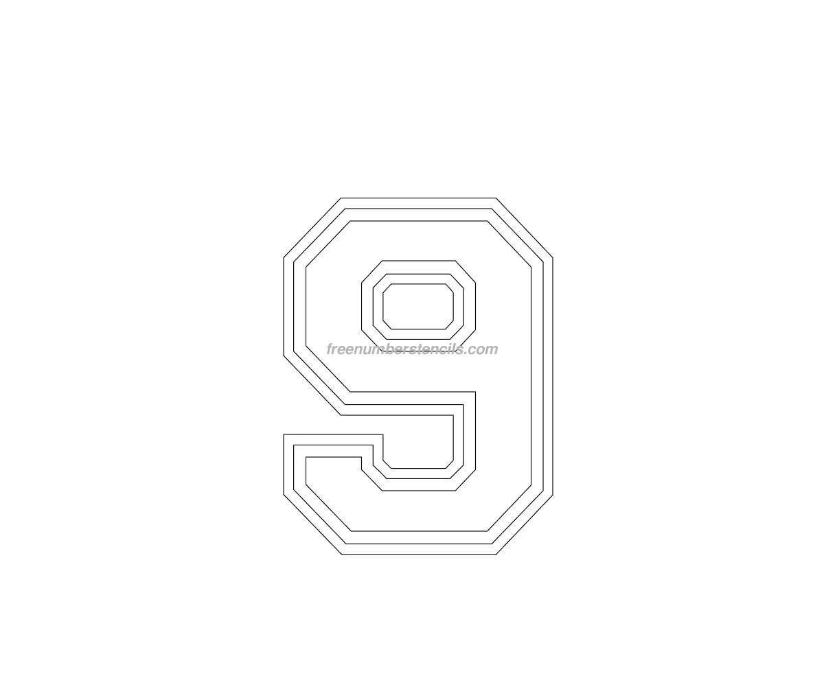 7 Best Images of Printable Varsity Number 10 - Bubble Letter E, Varsity ...