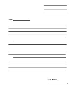 5 Best Images of A Friendly Letter-Writing Printable - Writing Friendly ...