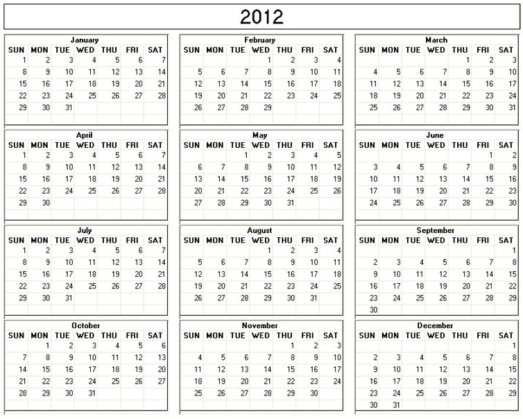 2009 Calendar Printable