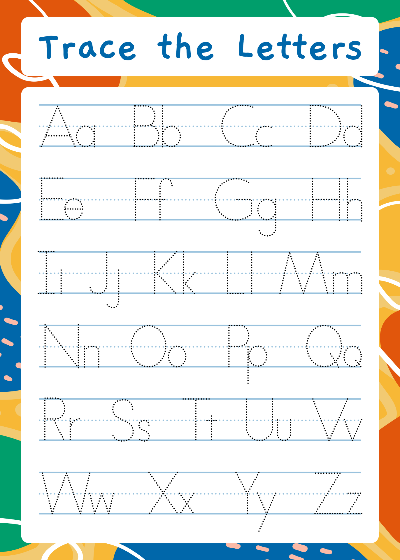 4 Best Printable Alphabet Tracing Sheets PDF for Free at Printablee