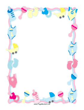 Baby Clip Art Border for Word