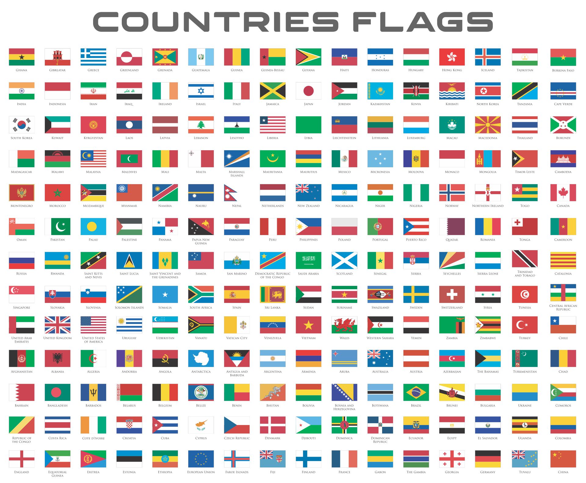 Printable Flags Of Countries