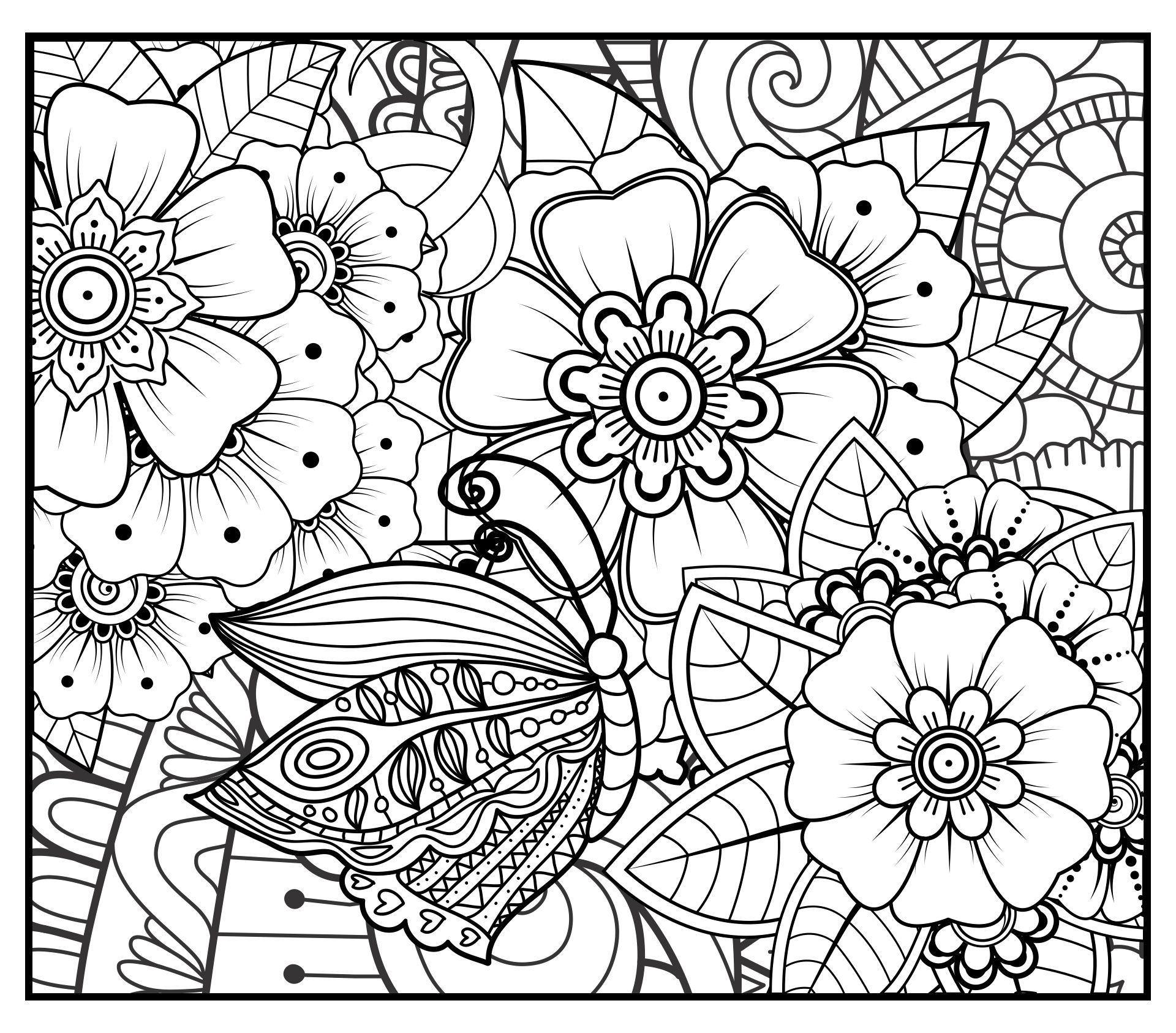 10 Best Printable Coloring Pages Doodle Art