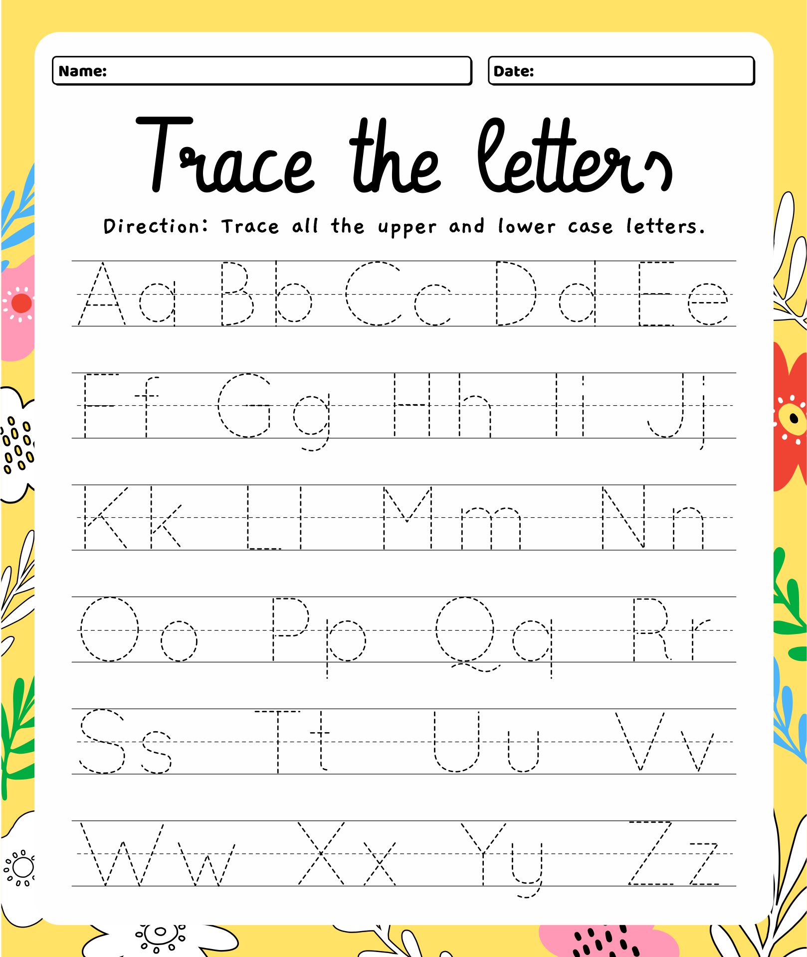 Alphabet Free Printables - Printablee