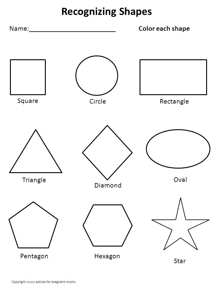 Printable Preschool Worksheets Shapes