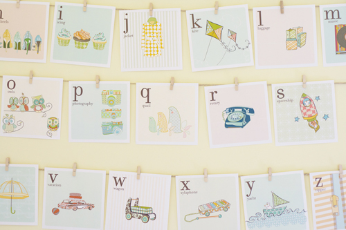 Printable Vintage Alphabet Cards