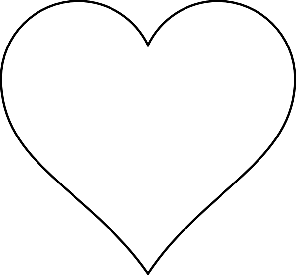 Large Heart Stencil Template