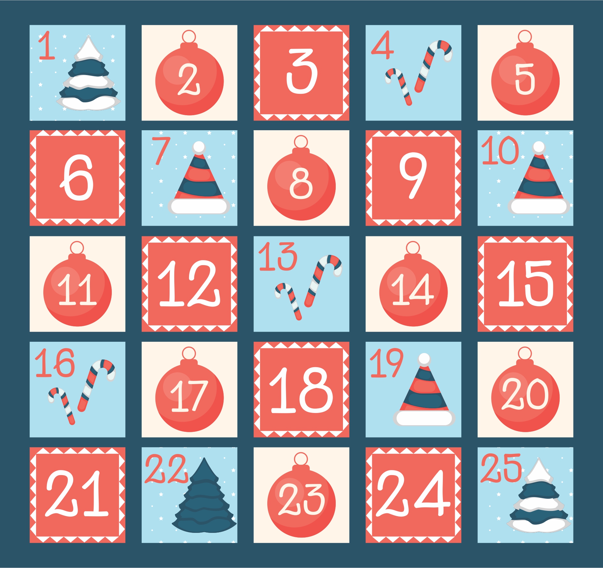 10 Best Free Printable Christmas Numbers 1 To 31