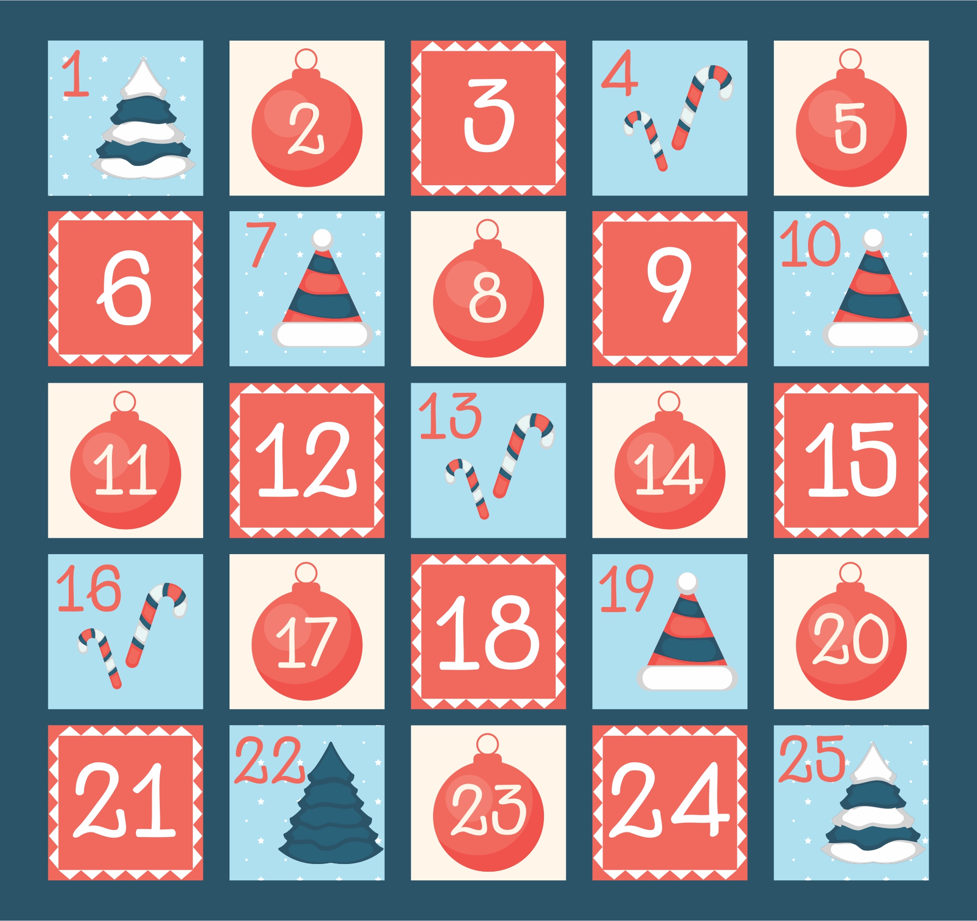 Printable Christmas Numbers