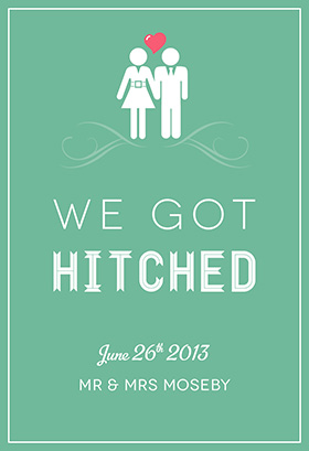 We Got Hitched Wedding Announcement