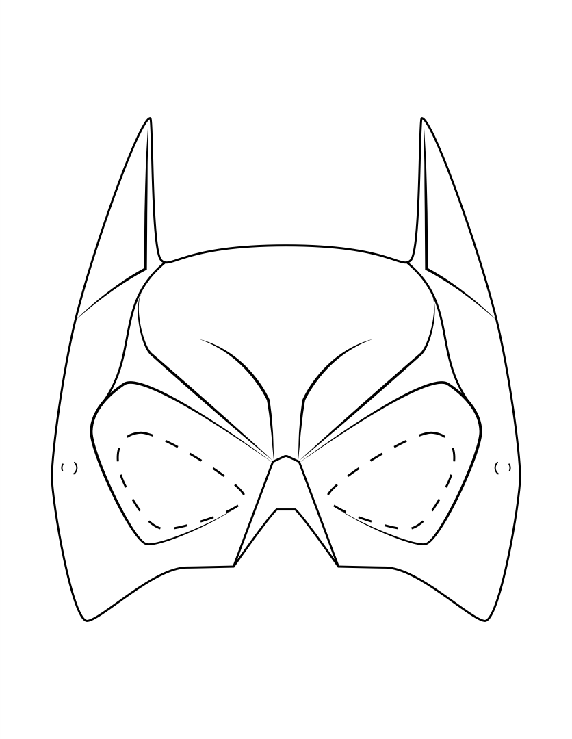 Superhero Mask Colored Printable