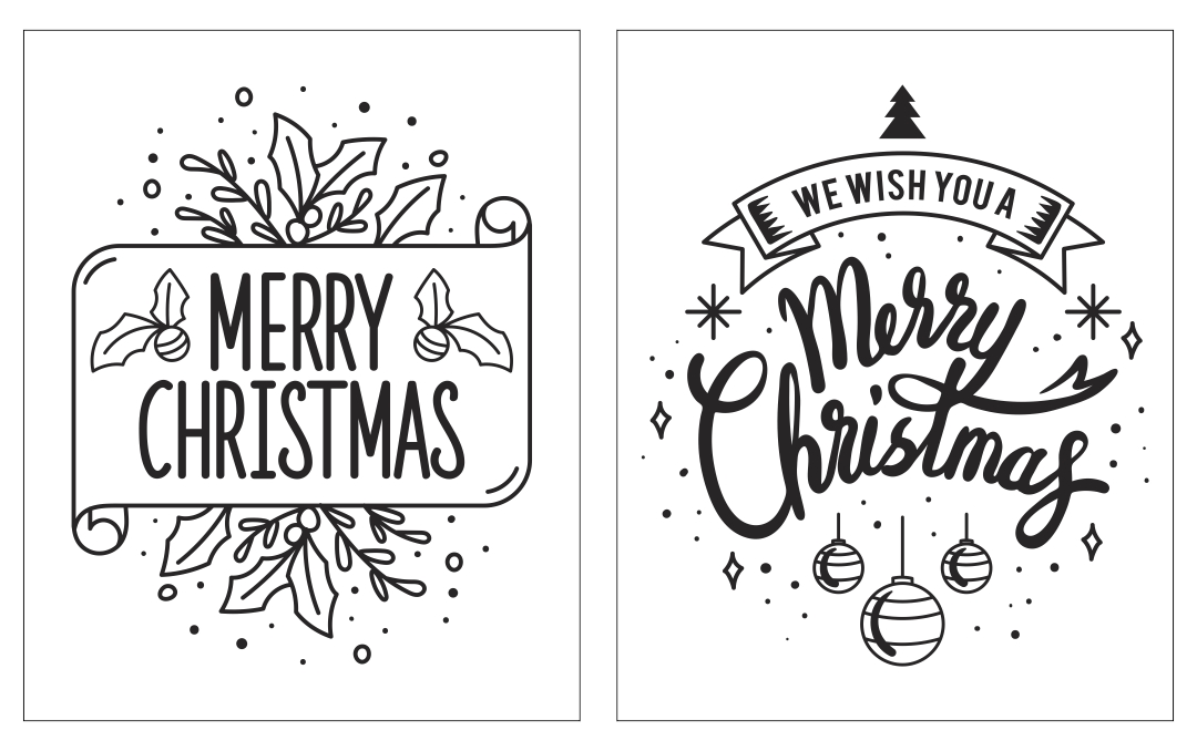 Black & White Holiday Christmas Cards