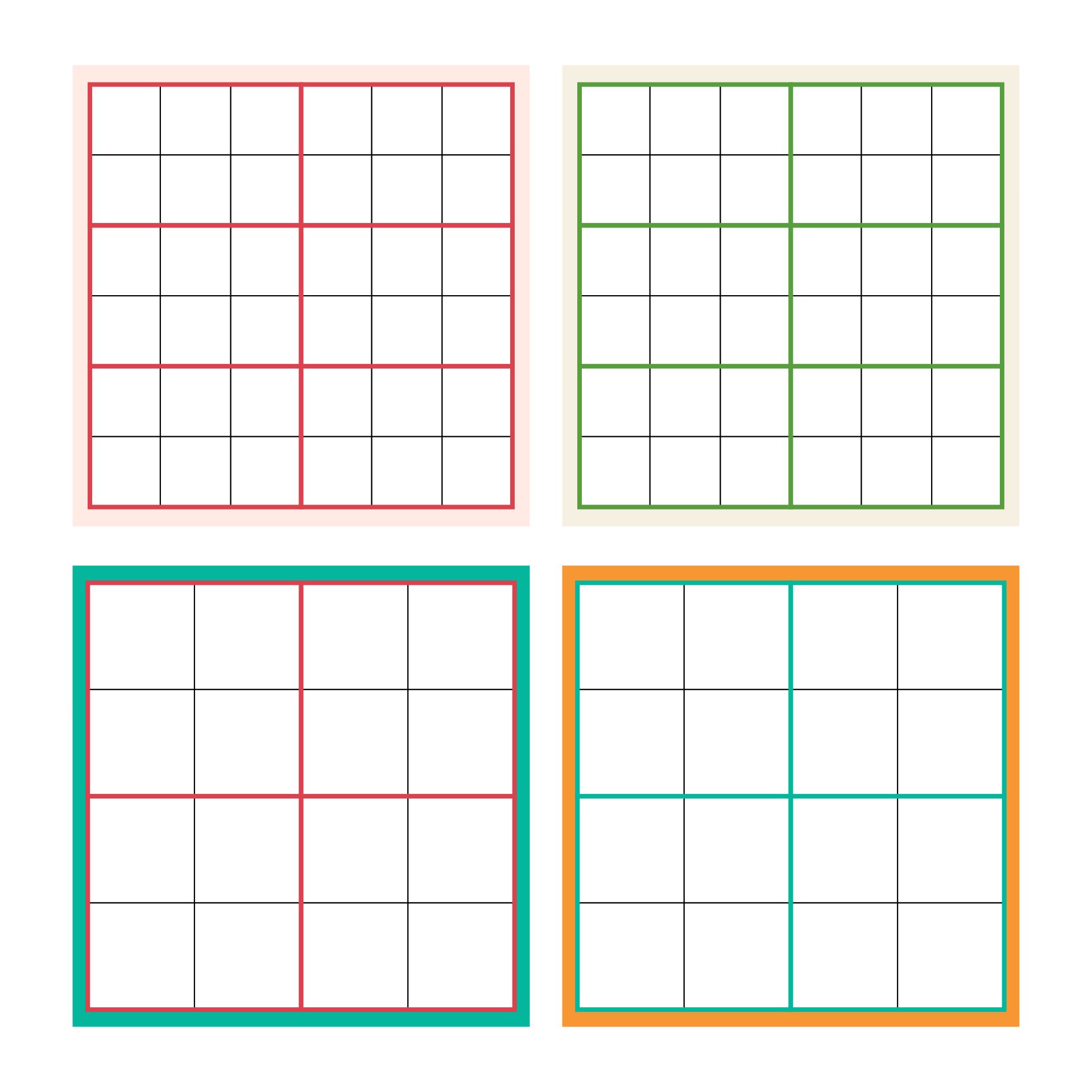 Printable Blank Grid 3X3