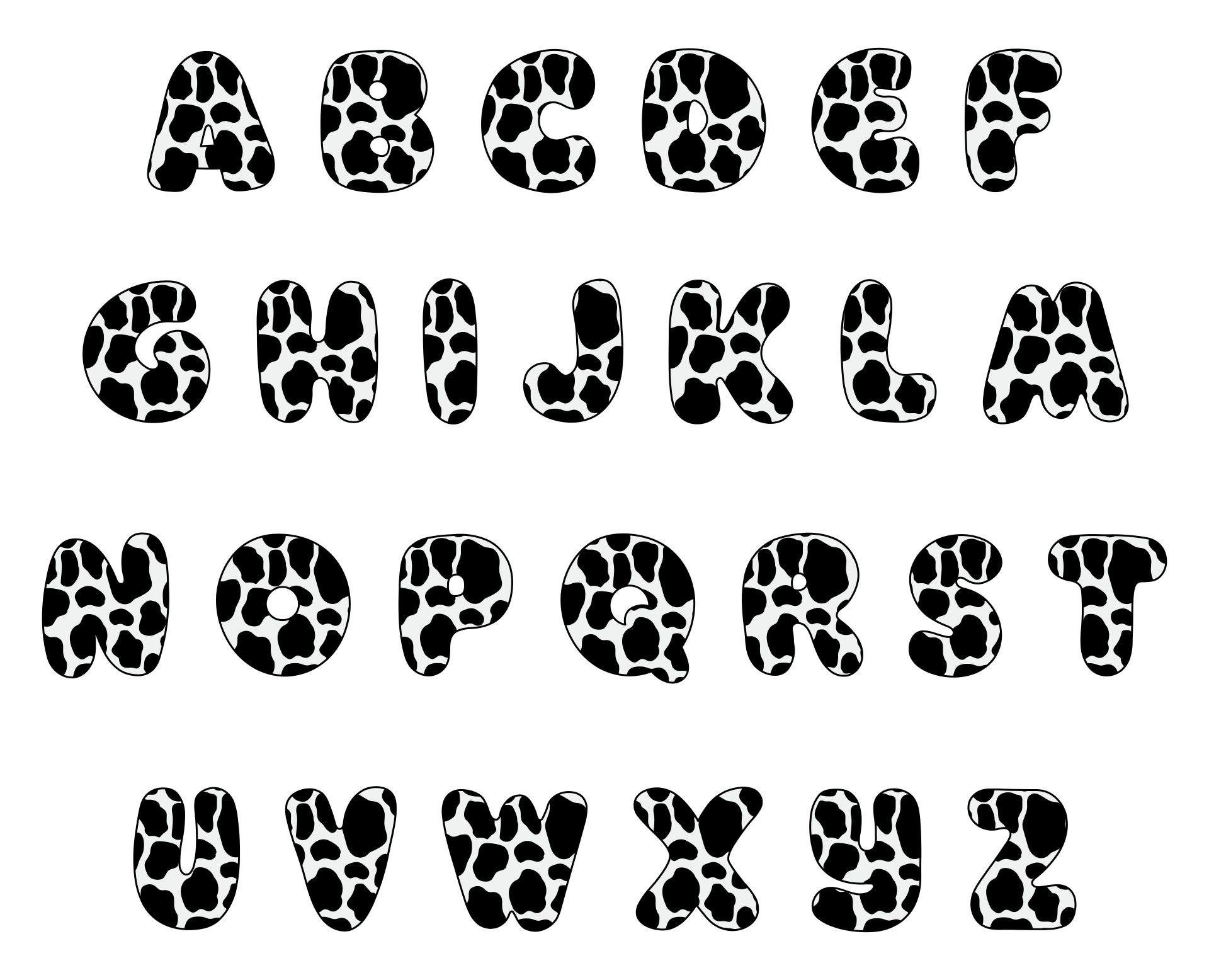 Cow Print Font Free