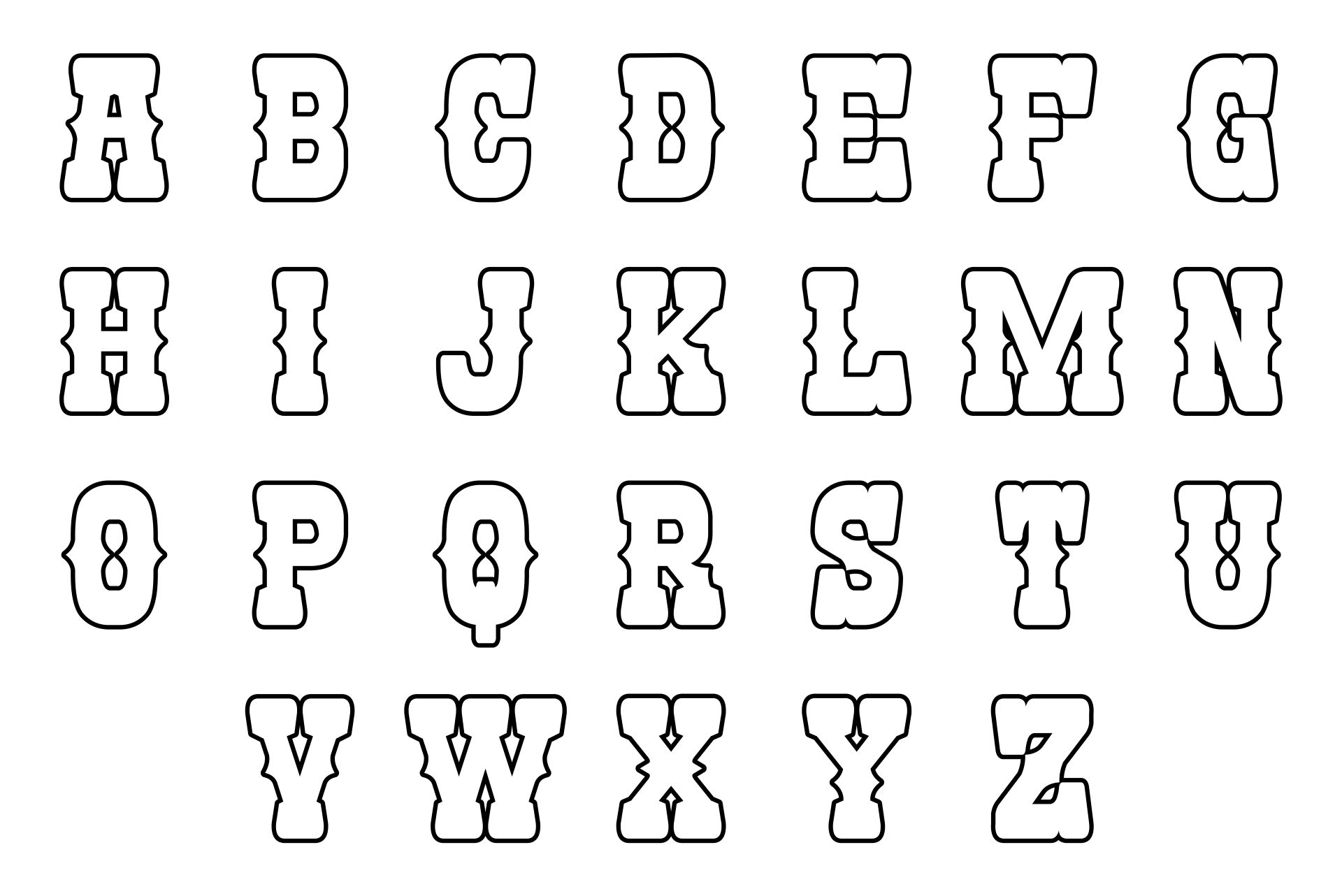 5 Best Printable Alphabet Outlines PDF For Free At Printablee