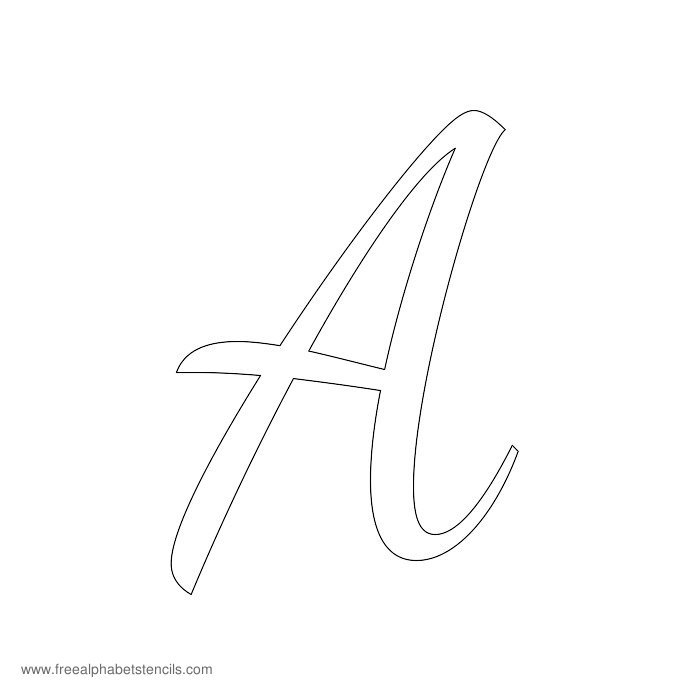 Printable Cursive Letter Stencils