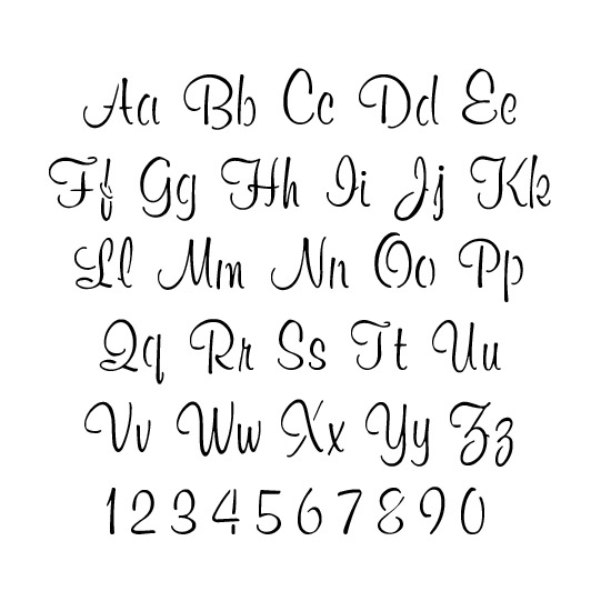 Printable Cursive Letter Stencils