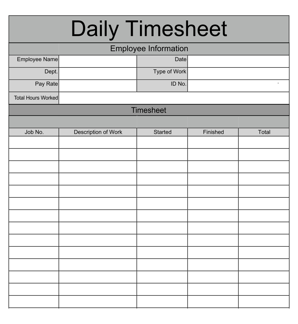 Monthly Time Sheets 10 Free PDF Printables Printablee