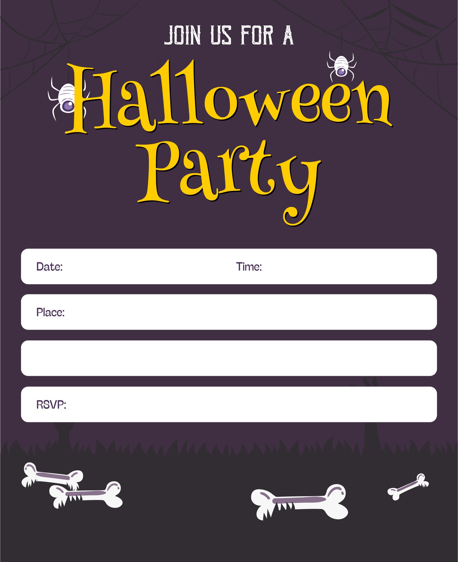 Blood Splatter Halloween Party Invitation Templates - 15 Free PDF ...