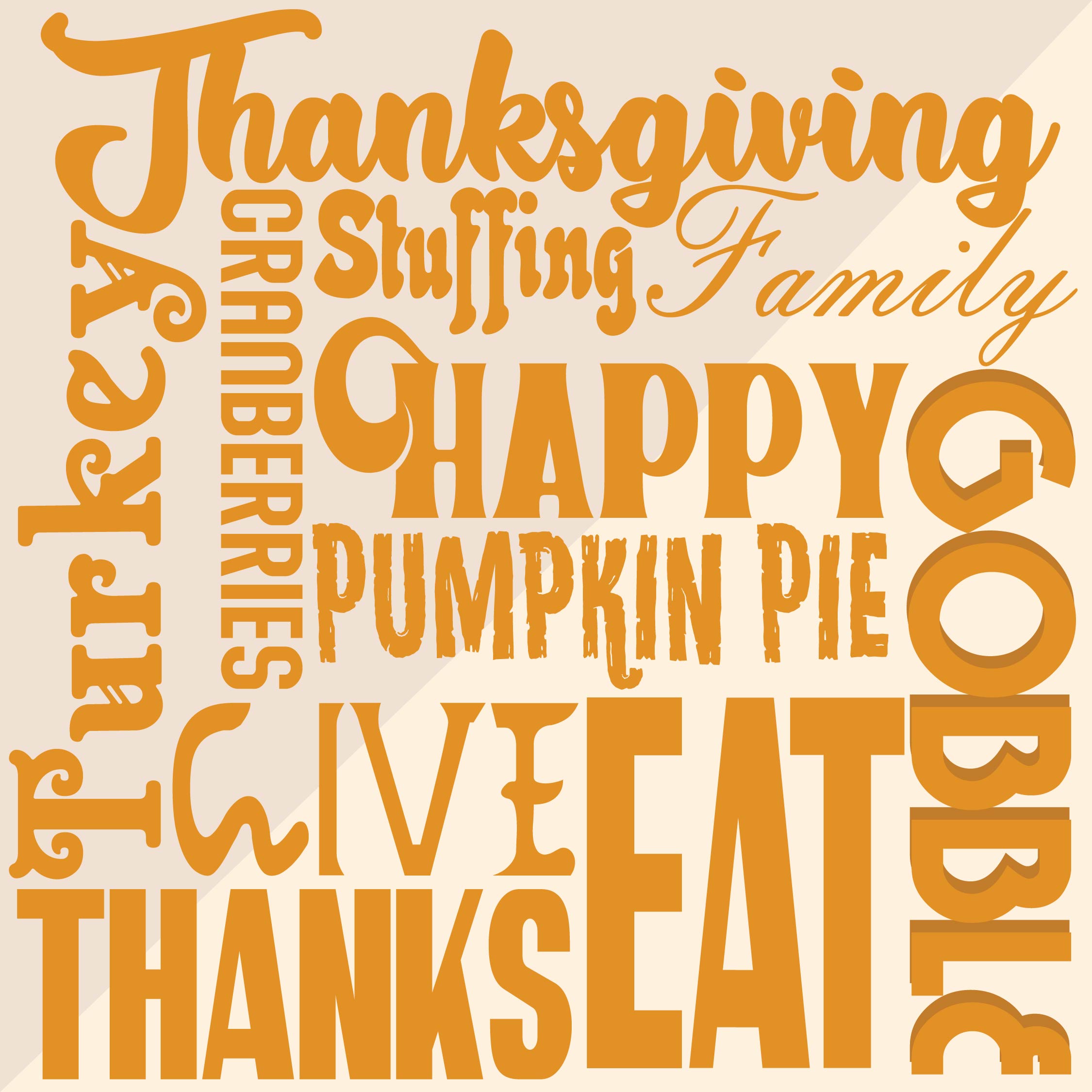 10 Best Thanksgiving Word Art Printables PDF for Free at Printablee
