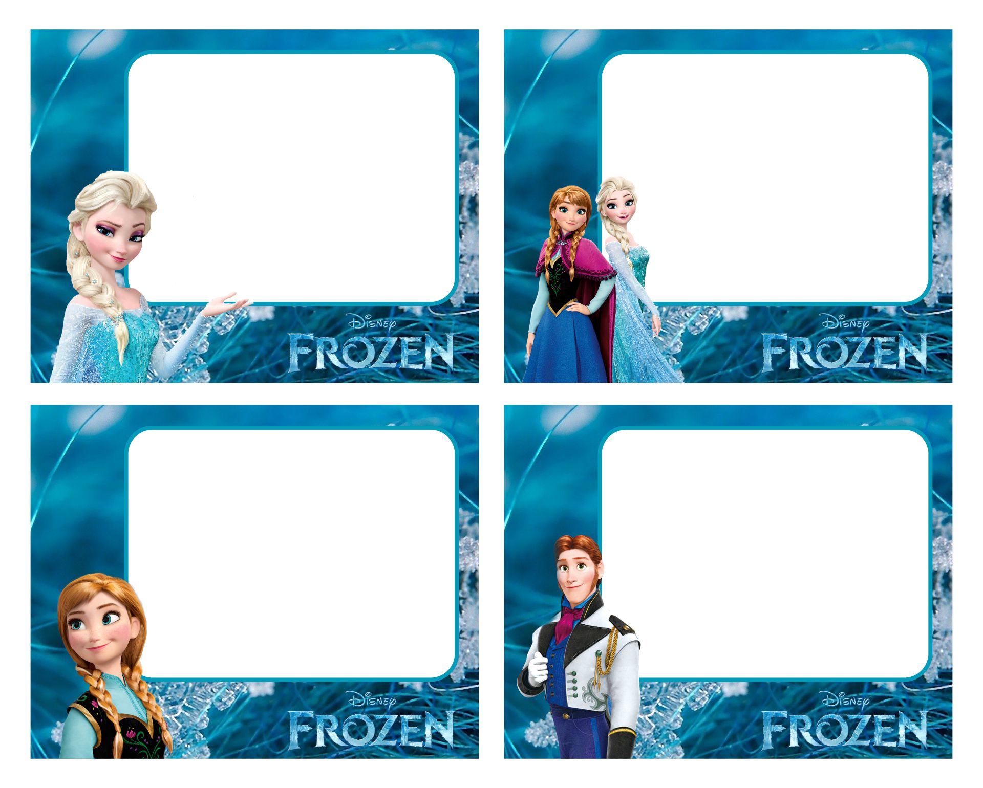 Frozen Name Tags Printable