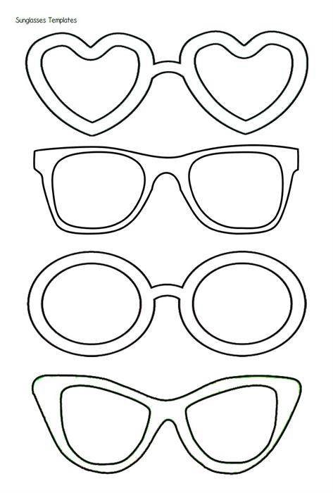 Glasses Template Cut Out