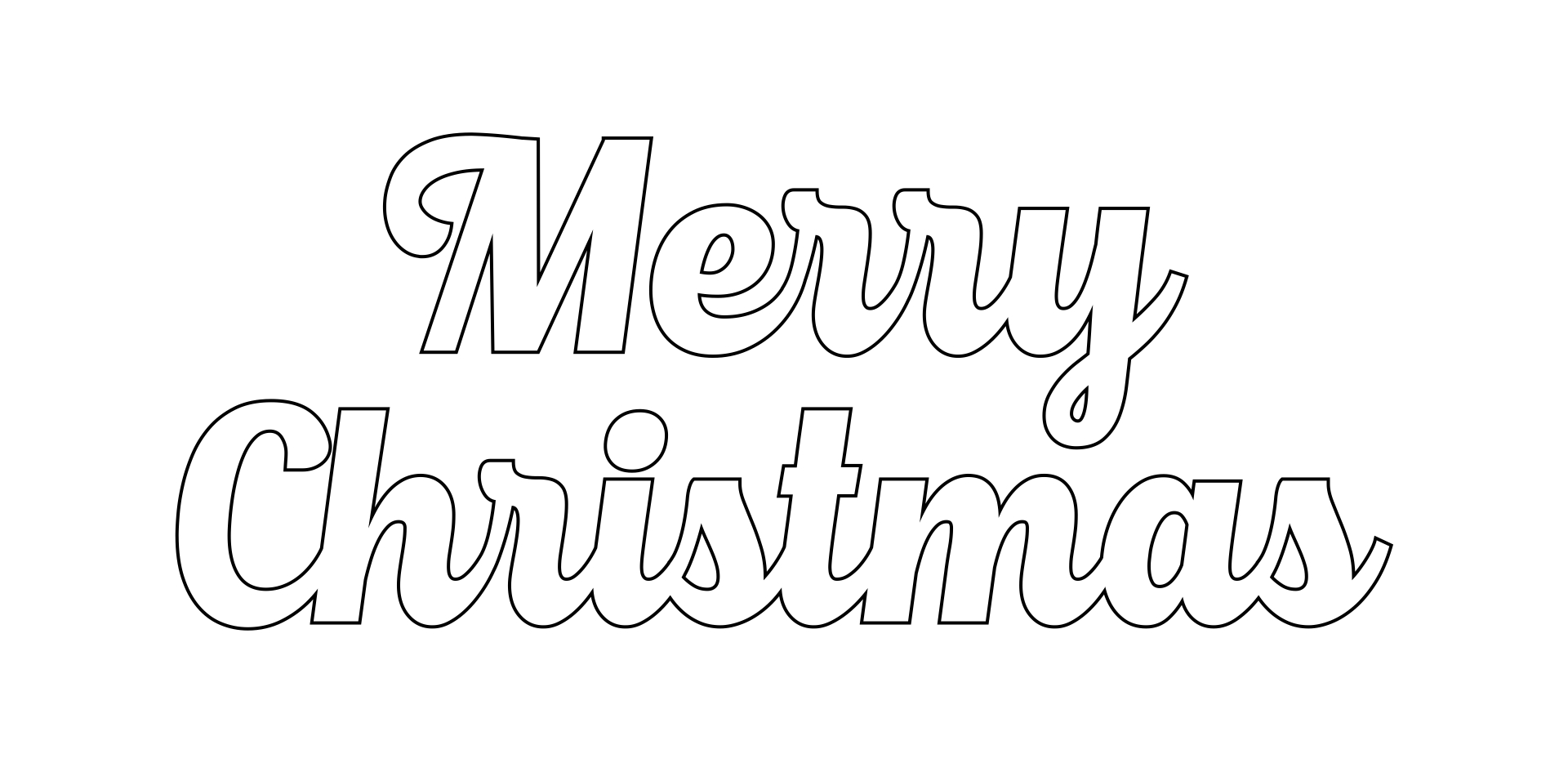 Printable Merry Christmas Stencil