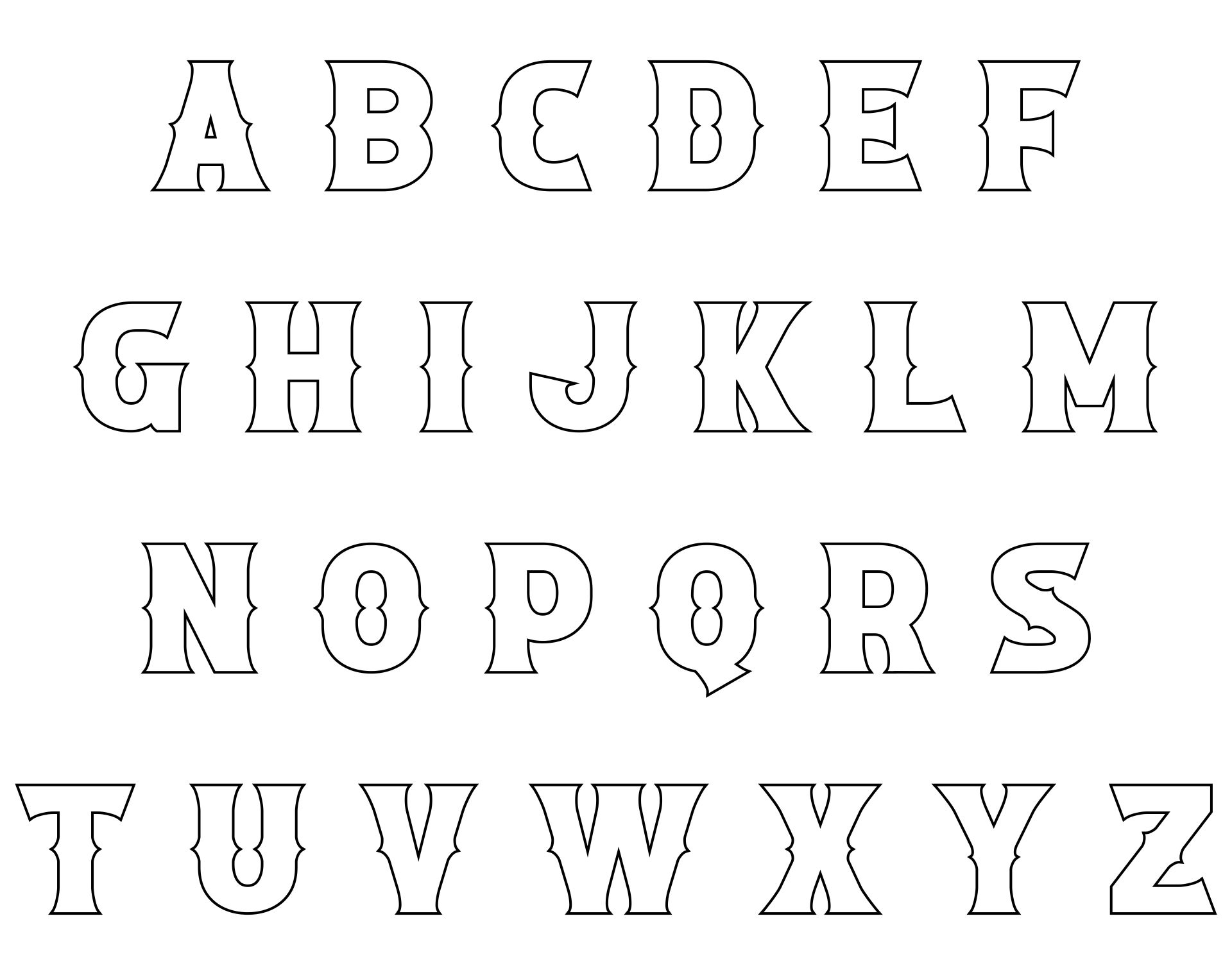 Large Fonts Alphabets - 7 Free PDF Printables | Printablee