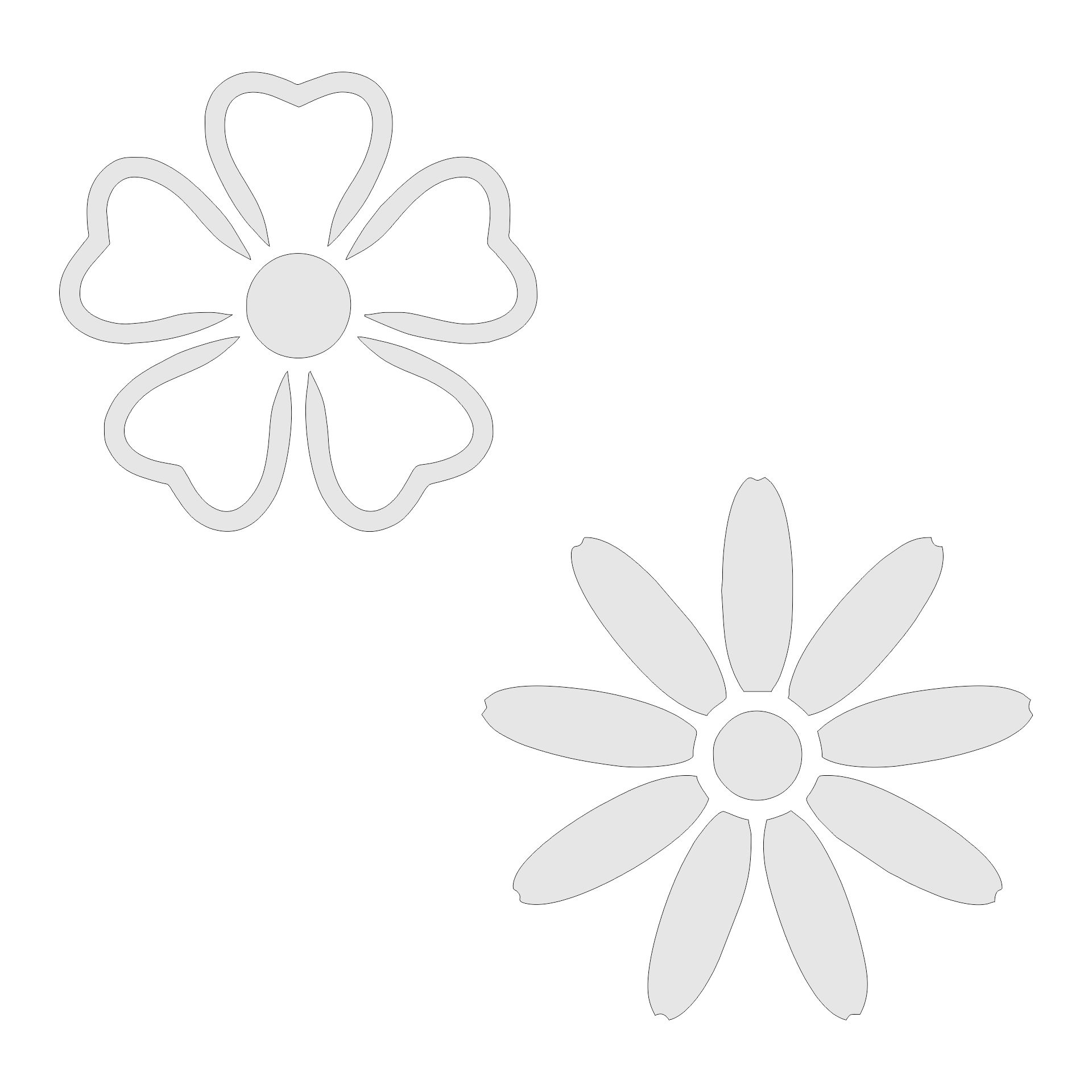 free printable flower stencil designs and templates - 10 best large ...