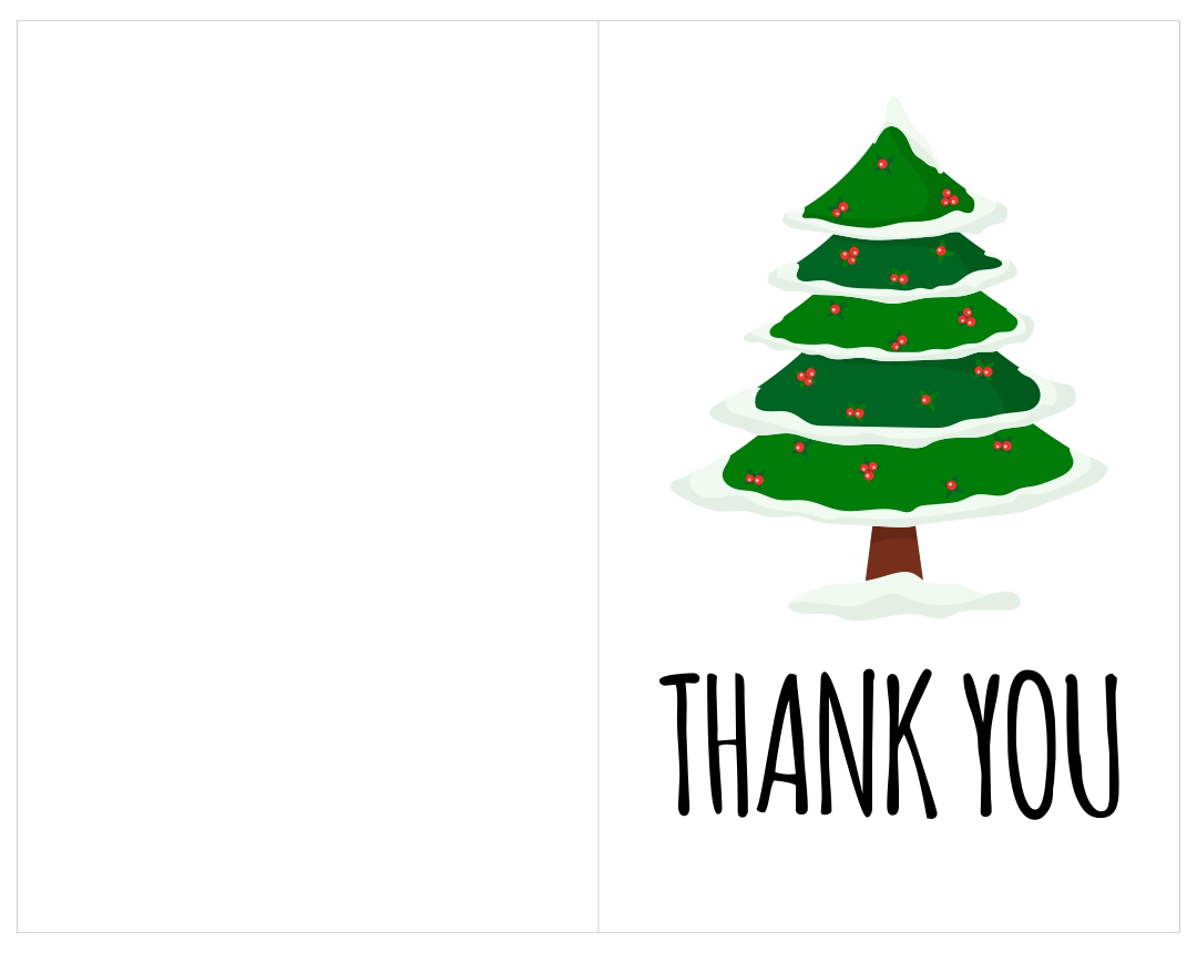 Christmas Thank You Cards Printable