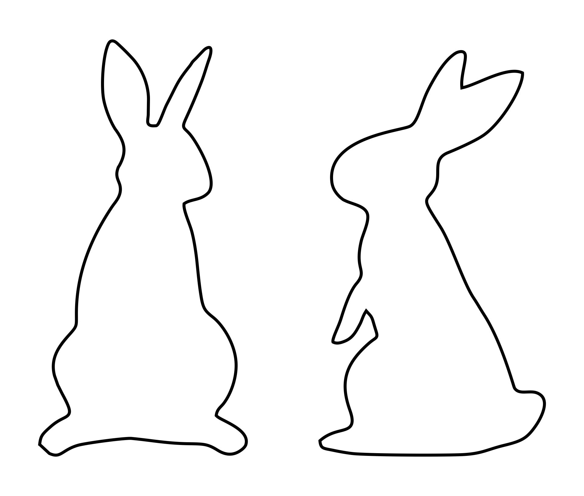 6 Best Easter Bunny Cutouts Printable Printablee