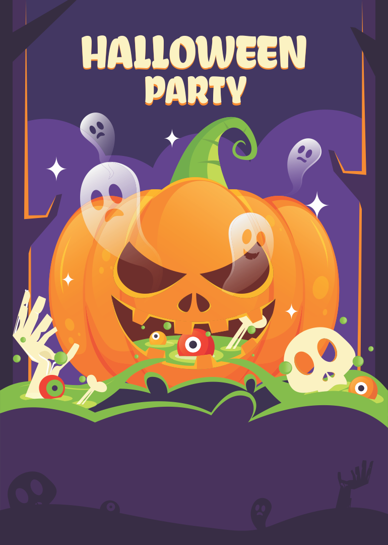 Halloween Birthday Party Invitation Templates 15 Free PDF Printables