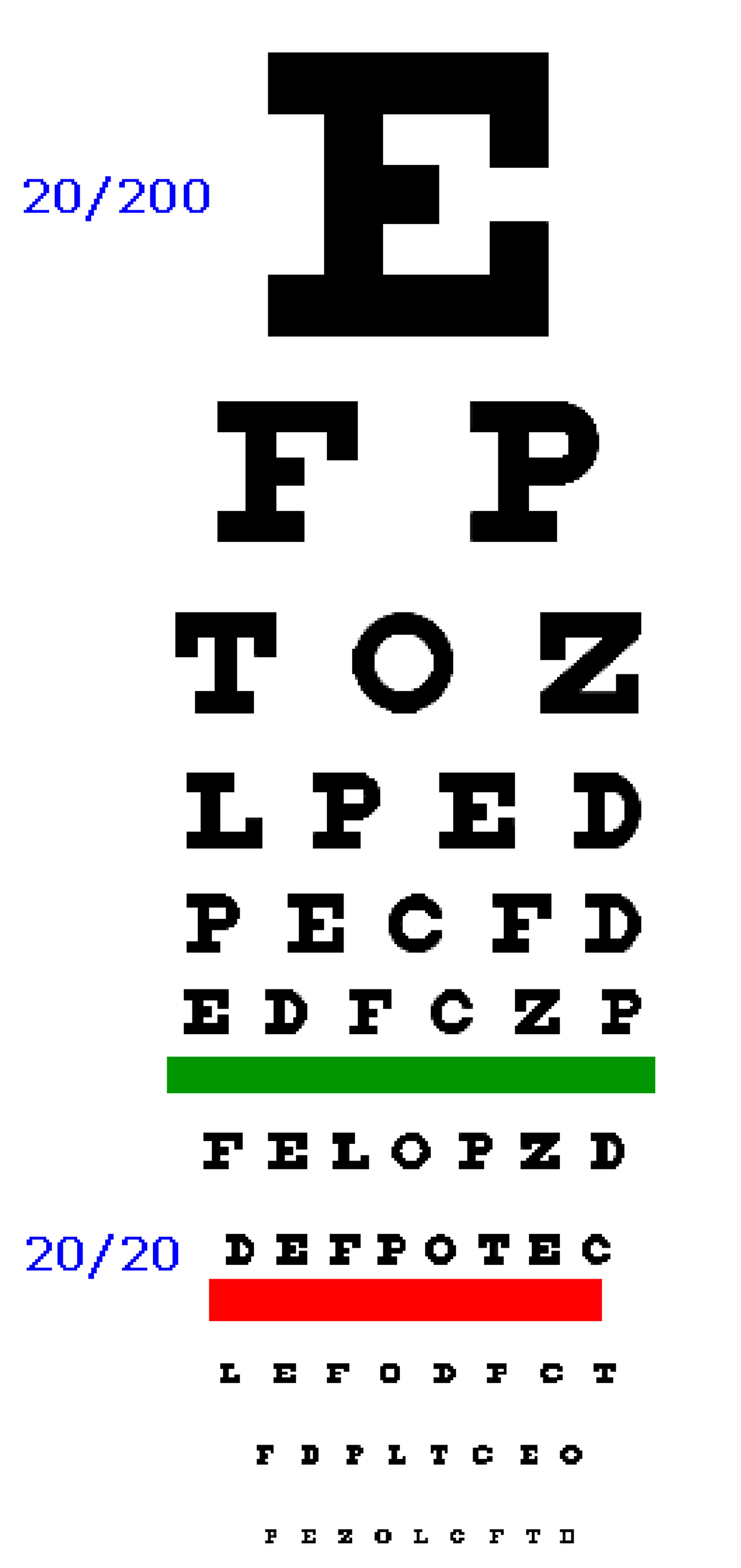 Printable Snellen Eye Chart