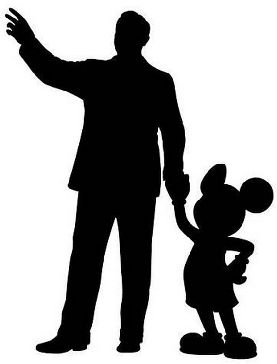 Walt Disney and Mickey Mouse Silhouette