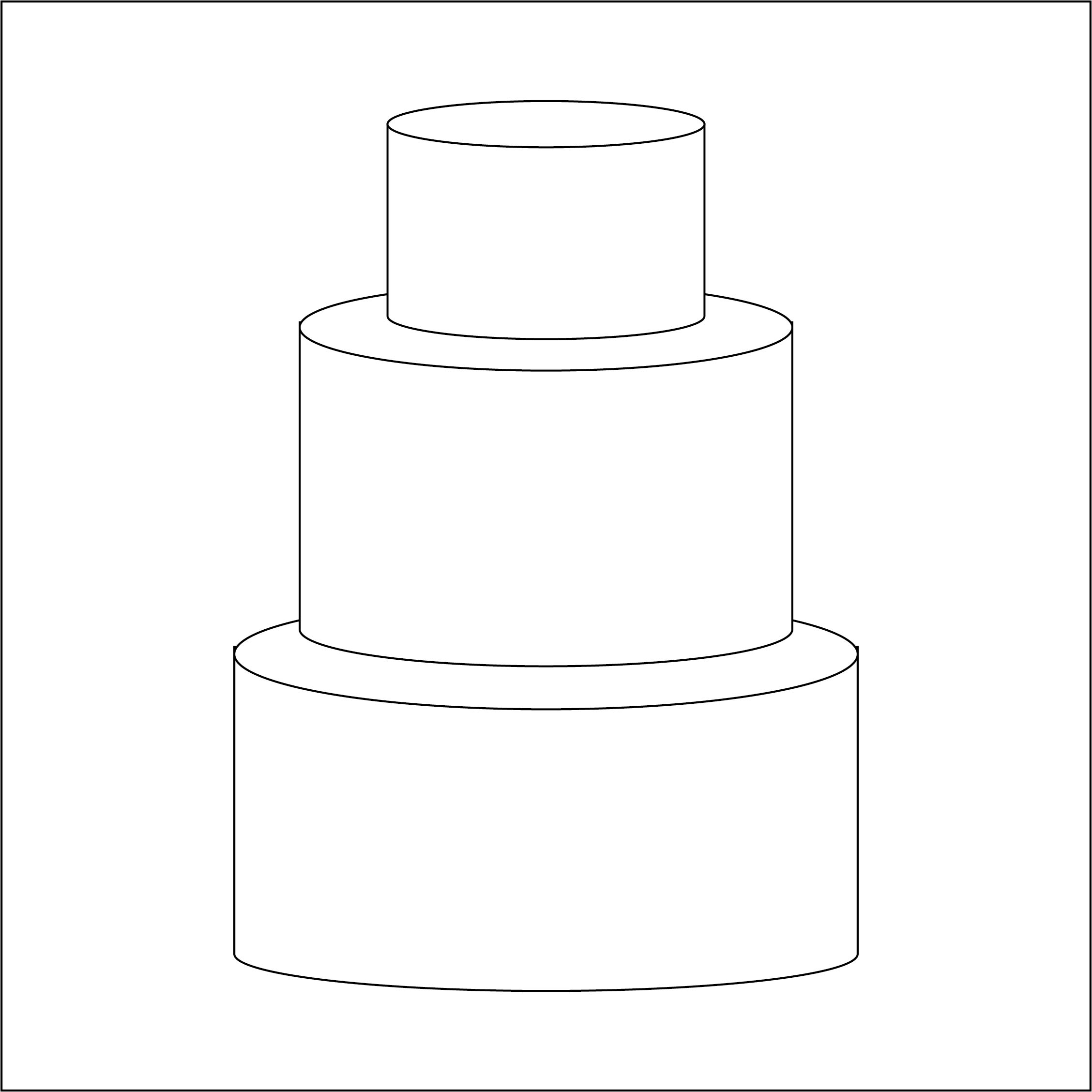 Cake Outline Colouring Pages - Free Colouring Pages