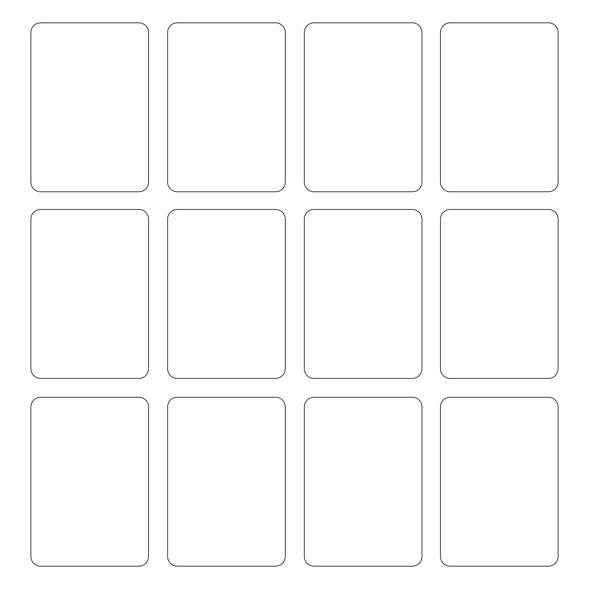 Blank Playing Card Printable Template For Word