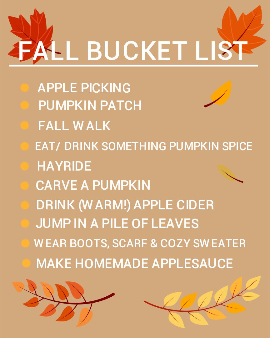 Printable Blank Fall Bucket List