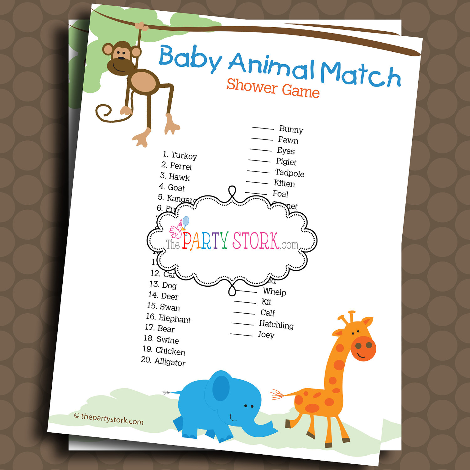 Printable Baby Shower Games