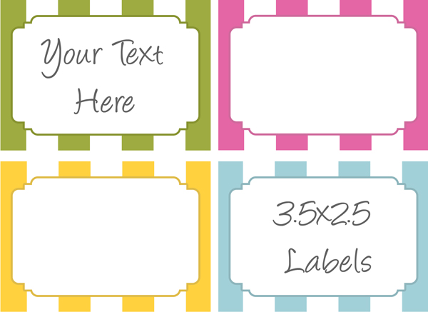 Printable Food Label Templates