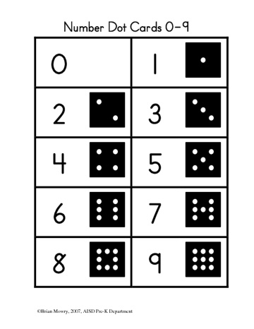 Printable Number Dot Cards