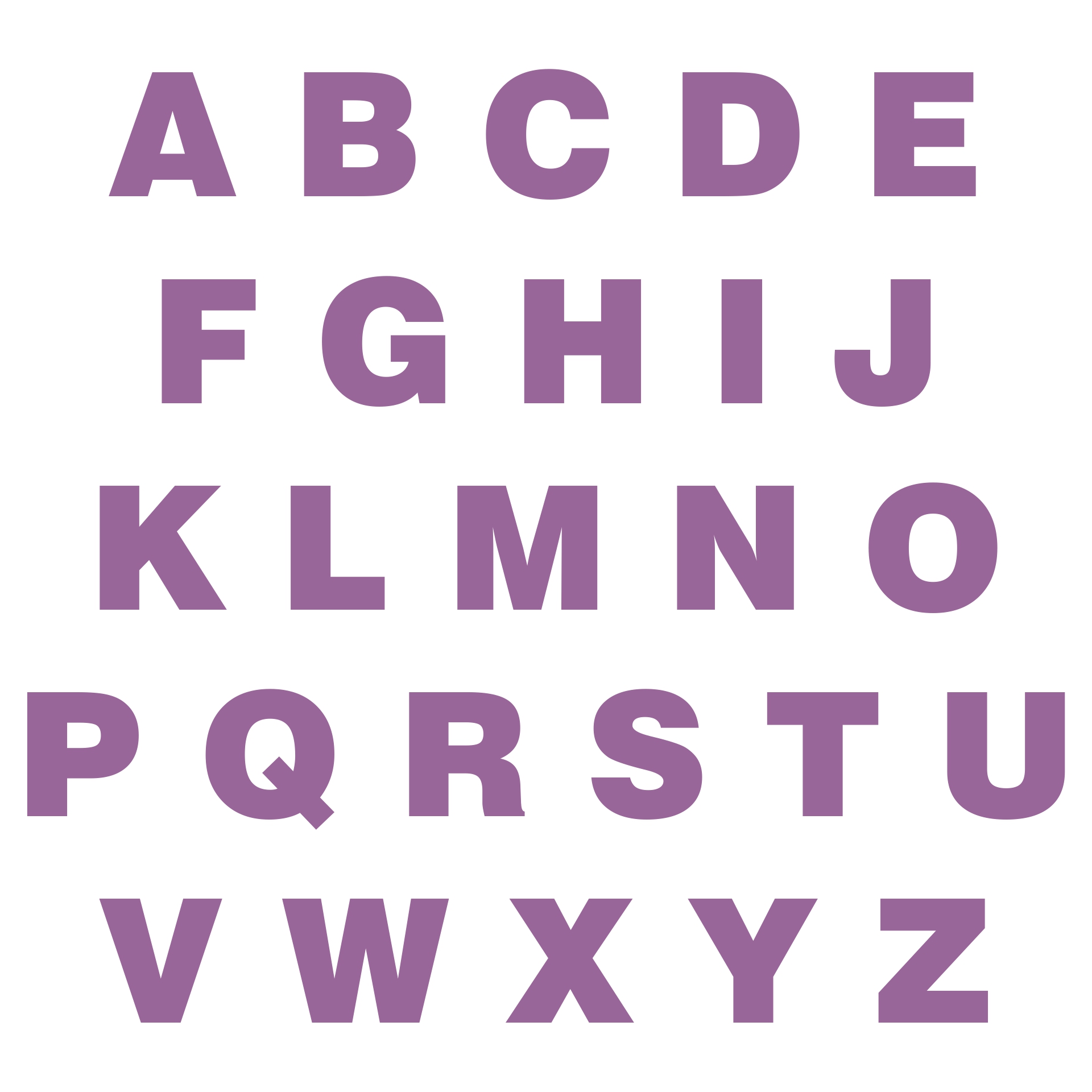 Large Alphabet Letters