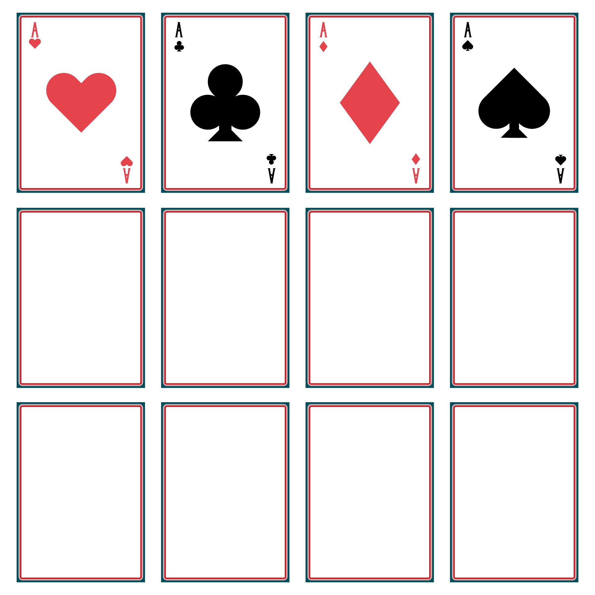 Blank Printable Playing Cards Printable Templates