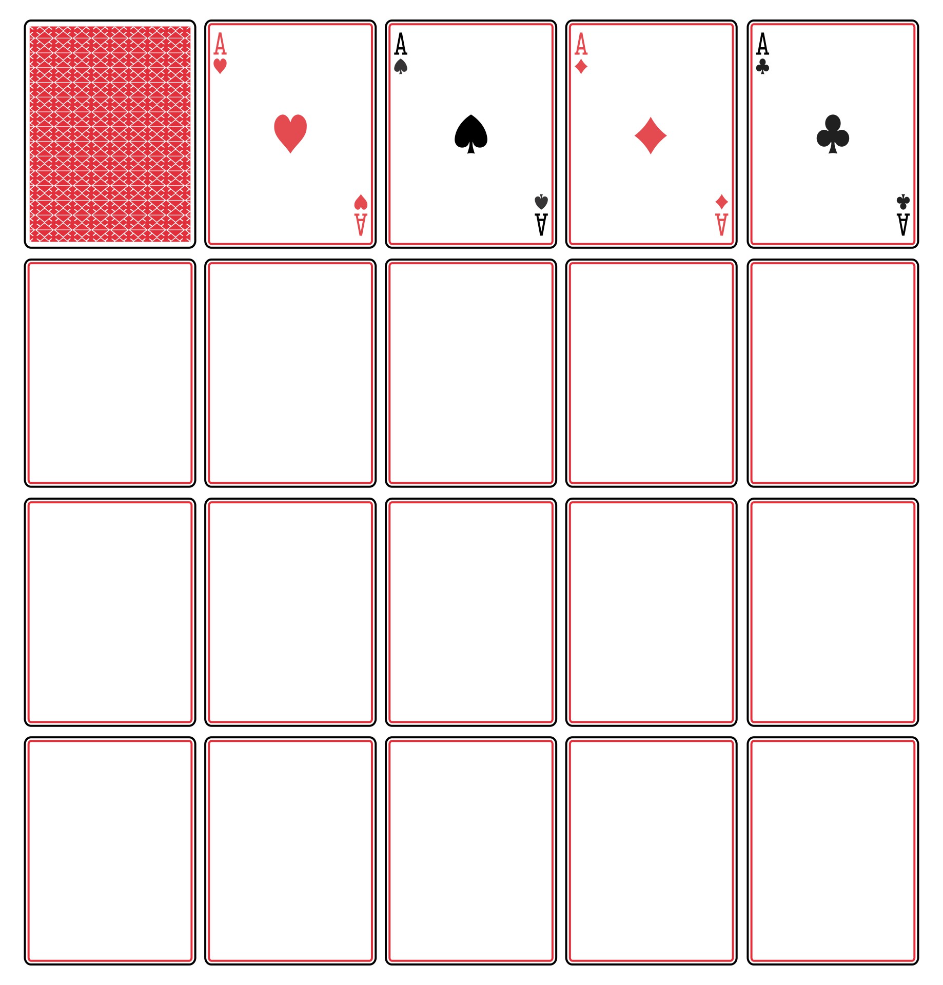 Playing Card Template Word - Great Professional Template Design  Blank  playing cards, Printable playing cards, Custom playing cards